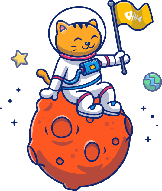 Astronaut Cat Kids T-Shirt by Catalyst Labs