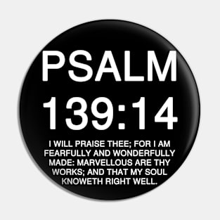 Psalm 139:14 Bible Verse KJV Text Pin