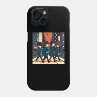 Iconic Quartet Strolls Tokyo Streets Phone Case