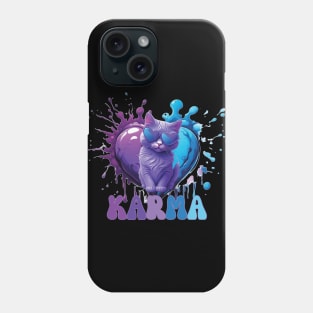 karma is a cat Phone Case