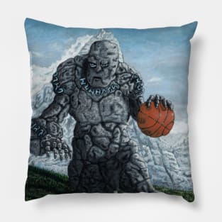 Stone Golem Playing Basketball Pillow