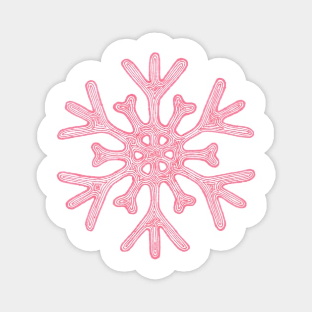 Snowflake (coral) Magnet by calenbundalas