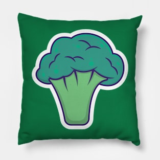 Broccoli Fresh vegetable vector illustration. Food nature icon concept. Garden fresh vegetable food broccoli logo design. Pillow