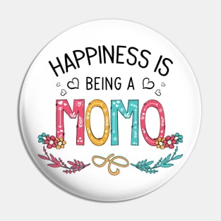 Happiness Is Being A Momo Wildflowers Valentines Mothers Day Pin