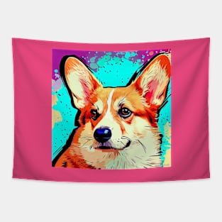 Corgi Pop Art Tapestry