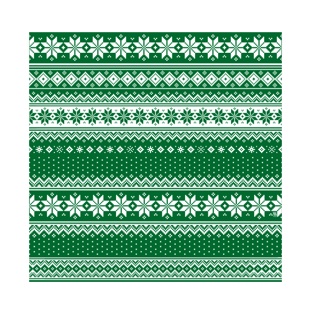 Nordic Scandinavian Christmas Green2 by SSSowers