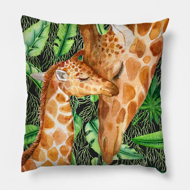 Giraffe Baby Love Pillow by Amanda Jane