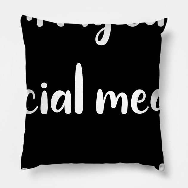 I'm My Cats Social Media Manager Pillow by DANPUBLIC