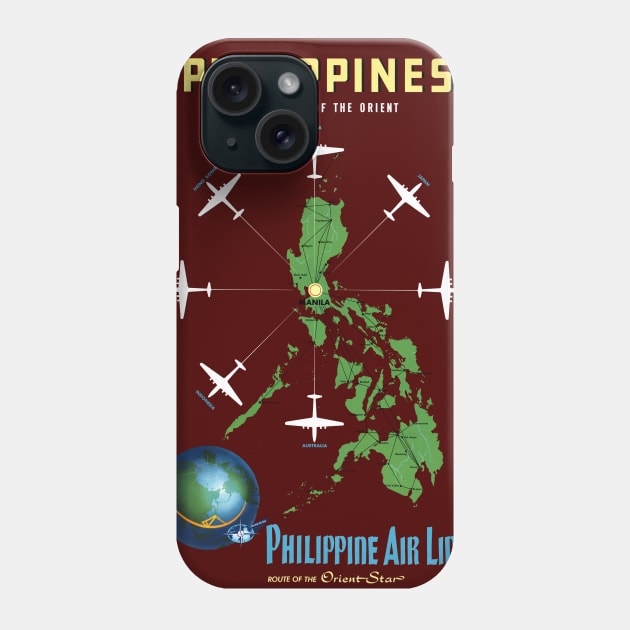 Vintage Travel Poster Philippines Phone Case by vintagetreasure