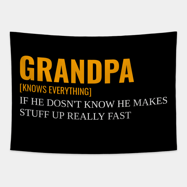 Grandpa knows everything Tapestry by Hunter_c4 "Click here to uncover more designs"