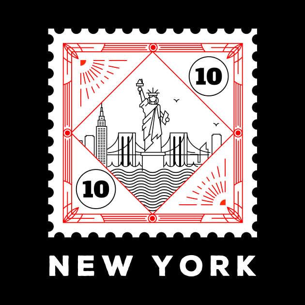 New York Stamp Design by kursatunsal