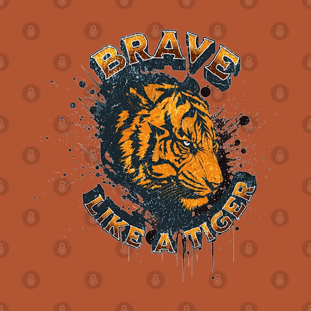 brave like a tiger by HB Shirts