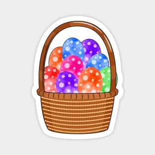 Colorful Easter Eggs Basket Magnet