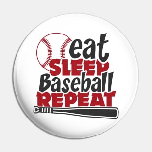 Eat Sleep Baseball repeat Pin