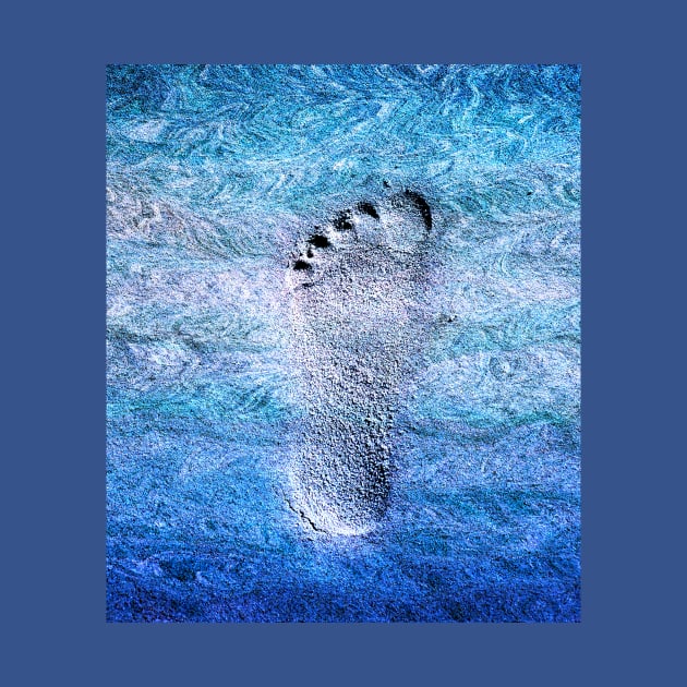 blue foot print by poupoune