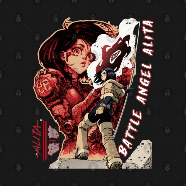 Grewishka's Wrath - Face the Adversary in Alita T-Shirt by Insect Exoskeleton