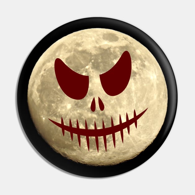 Full Moon Pumpkin Halloween Moon Pin by BurunduXX-Factory