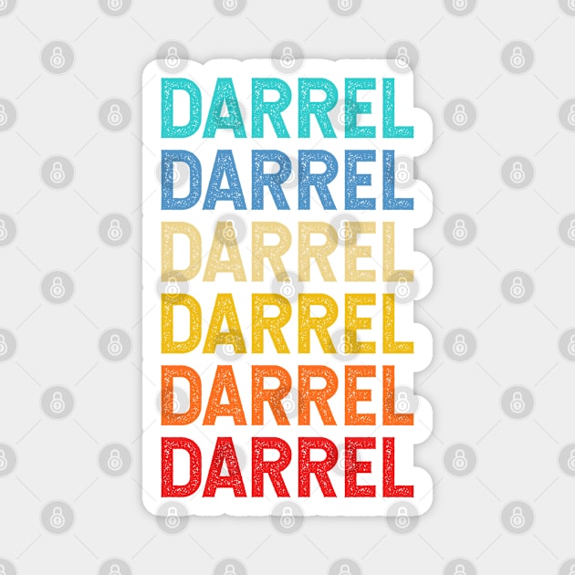 Darrel Name Vintage Retro Custom Gift Named Darrel Magnet by CoolDesignsDz