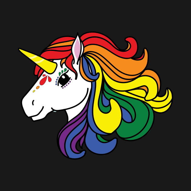 Rainbow Unicorn, LGBTQ+ Pride by FairyNerdy