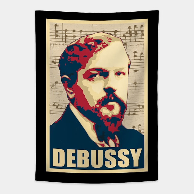 Claude Debussy musical notes Tapestry by Nerd_art