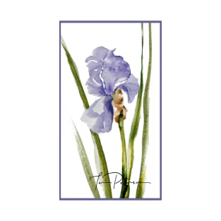 Lavender Purple Blue Iris Watercolor T-Shirt