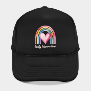 Rainbow Early Intervention Heart Teacher Interventionist Hat