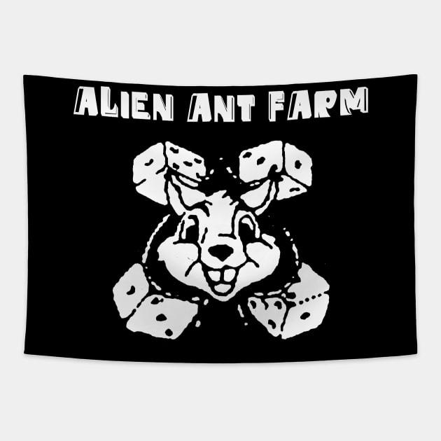alien ant and the rabbit Tapestry by doggo babushka