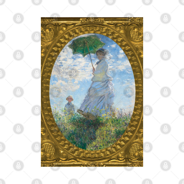 MONET - Claude Monet's Madame Monet and Her Son (1875) by Claude Monet Portrait GOLD FRAME PORTRAIT by theartistmusician