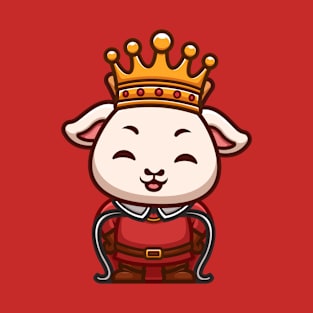 Goat King Cute Cartoon T-Shirt