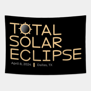 2024 Total Solar Eclipse, Dallas, Texas Tapestry