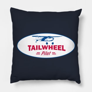 Tailwheel Pilot- retro red Pillow