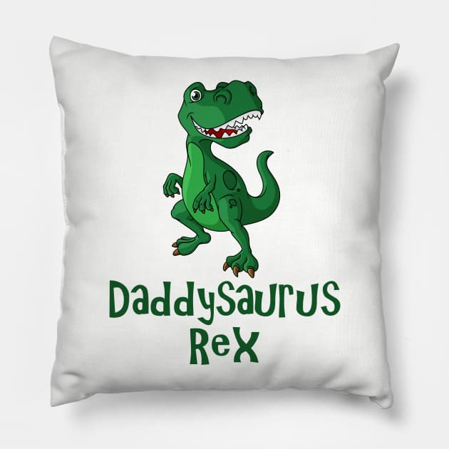 Daddysaurus Rex Pillow by cdclocks