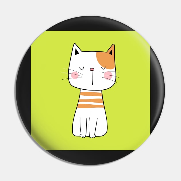 Smart Cat Pin by greenoriginals