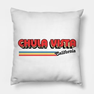 Chula Vista, CA \/\/\/\ Retro Typography Design Pillow