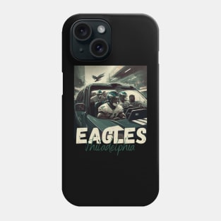 Philadelphia eagles football player graphic design cartoon style beautiful artwork Phone Case