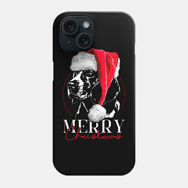 Funny Beagle Santa Merry Christmas dog mom Phone Case by wilsigns