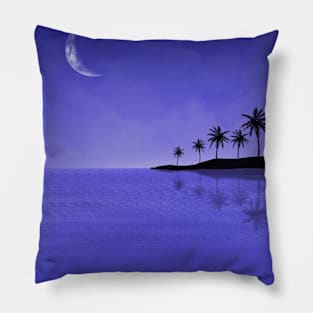 Moonlight and reflections Pillow