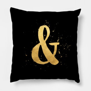 Ampersand gold Pillow