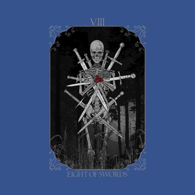 Discover eight of swords - Tarot Card - T-Shirt