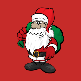 Santa Claus Cartoon Illustration T-Shirt