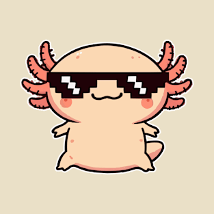 cute Thug axolotl Life T-Shirt