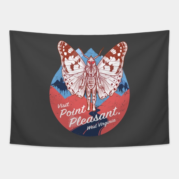 Mothman - Visit Point Pleasant, West Virginia Tapestry by VeryBear