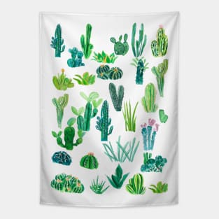 botanical cactus collection painting Tapestry