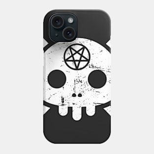 Cute Goth Pentagram Skull Phone Case