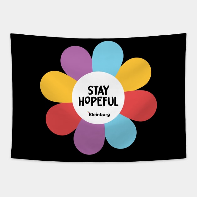 Flowers of hope: STAY HOPEFUL Tapestry by Kleinburg Village