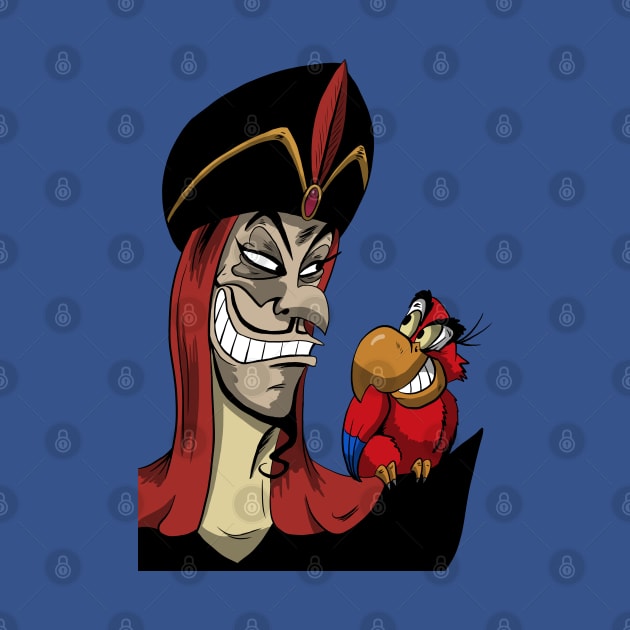 Jafar and Iago by Black Snow Comics