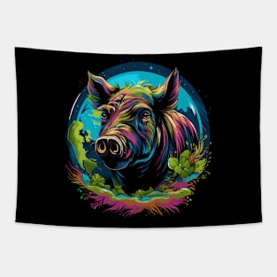 Wild Boar Earth Day Tapestry