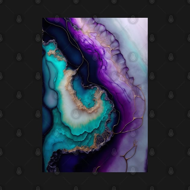 Deep Cyclone - Abstract Alcohol Ink Resin Art by inkvestor