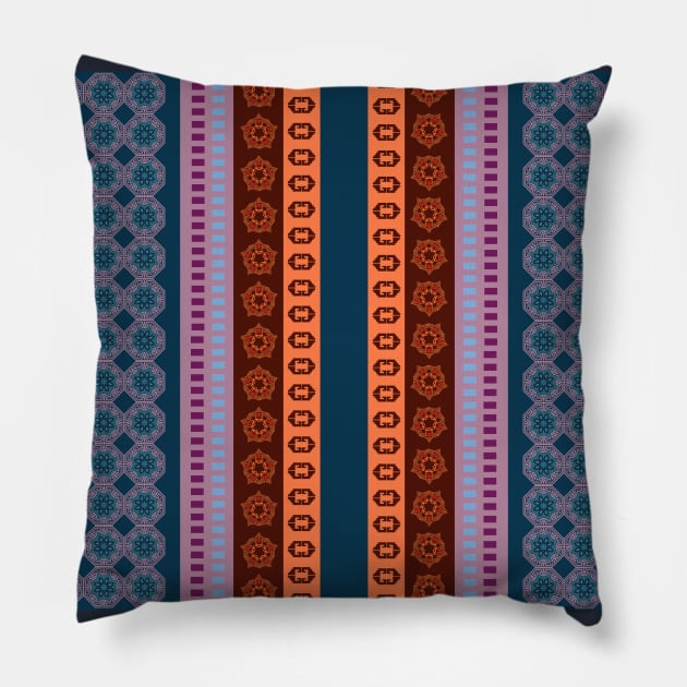 Ethnic Andean Peruvian Textile Pattern Pillow by oknoki