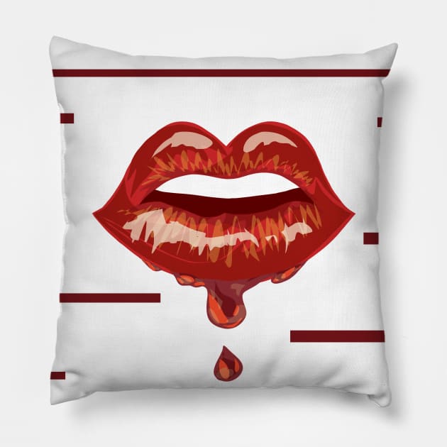 Quarantine Valentines? Just Kiss Me! Pillow by Artiffy